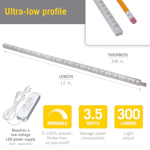 Image of Armacost Lighting RigidStrip 24V 12 inch Linkable LED Strip Light Diffuser Kit 4000K 321119