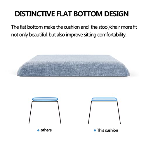 Coussin de chaise antidérapant moutarde déhoussable en mousse à mémoire de forme - 4