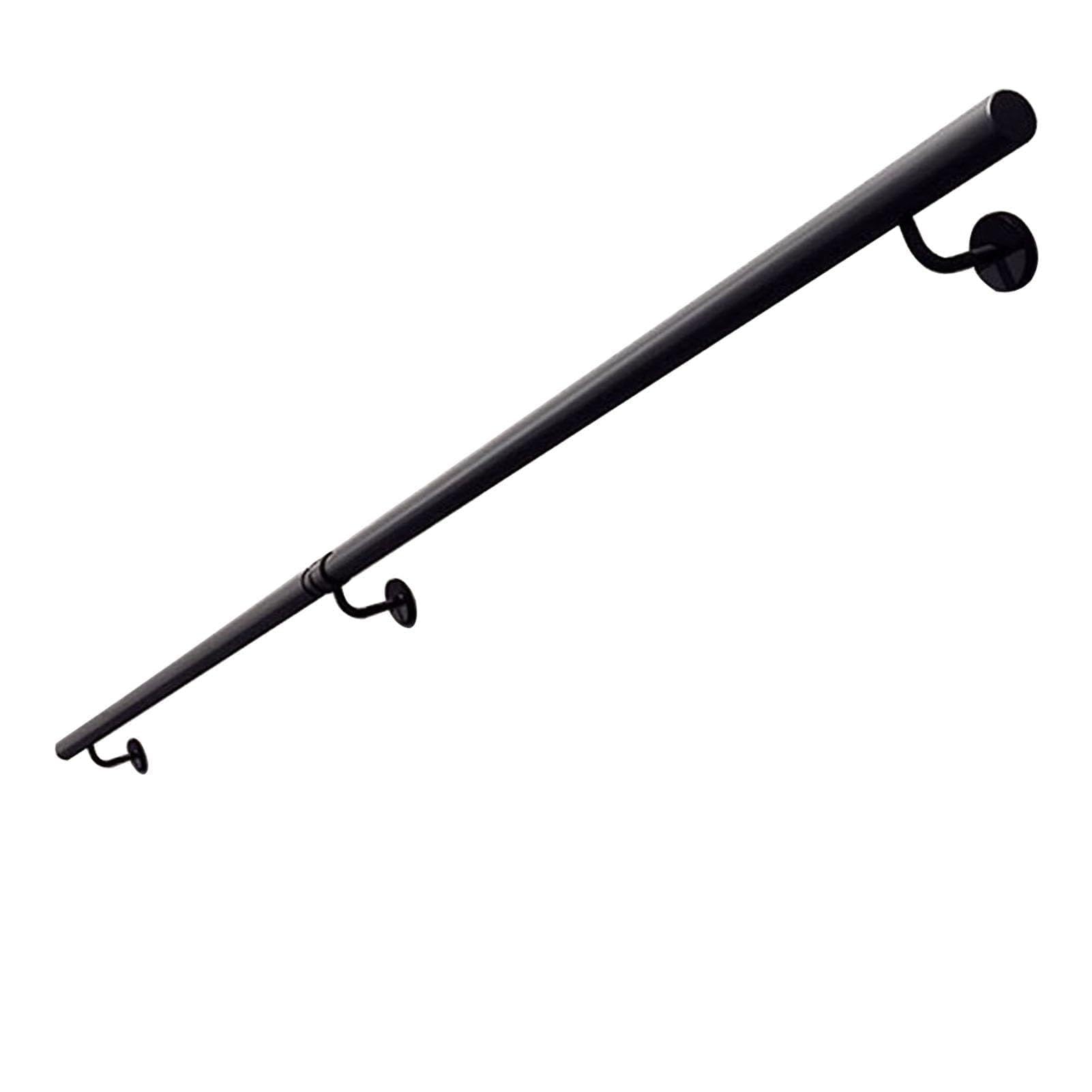 Rampe d'escalier extérieure pour sécuriser le porche et la terrasse en fer noir