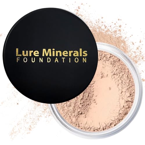 Lure Minerals Foundation Loose Powder 8g Sifter Jar- Choose Color,free of Harmful Ingredients (Compare to Bare Minerals (Fairly Light -Matte 8 grams)
