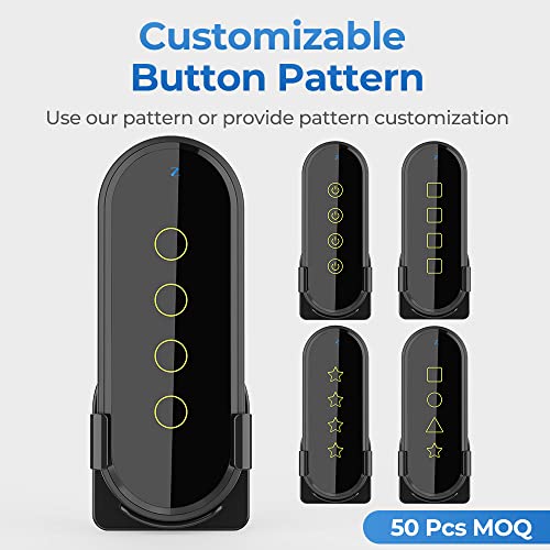 Vislone WiFi Zigbee Intelligent Wireless Scene Touching Switch Home Light Remote Controller 2.5D Curved Tempered Glass with Fluorescent Function Should Works with Zigbee Gateways - Image 3
