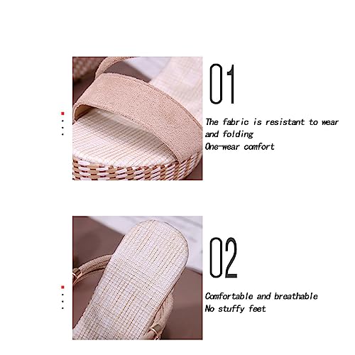 DekiI Orthopedic Sandals Sandals for Women, Platform Ankle Strap Womens Sandals Open Toe Wedge Sandals for Women Concise Casual Summer Orthopedic Sandals (Color : Black, Size : 6 US)4