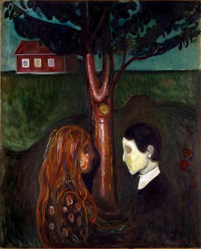 Tableau Edvard Munch Les yeux dans les yeux pour déco de chambre zen 60x90cm