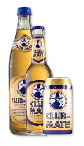 Image of Club-Mate Sparkling Yerba Mate Tea, 66mg Natural, 11.2oz Can (12 Pack)