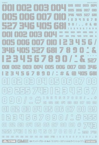 GM Number Decal 5 gris clair 1/144 décalcomanies pochoir militaire - 2