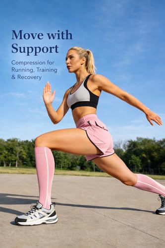 Image of Aoliks Medical Compression Socks for Women & Men, Support Knee High Socks for Running,Nurses,Travel