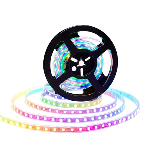 Tira LED WS2812B 16.4 pies 300 LEDs direccionables RGB miniatura 1