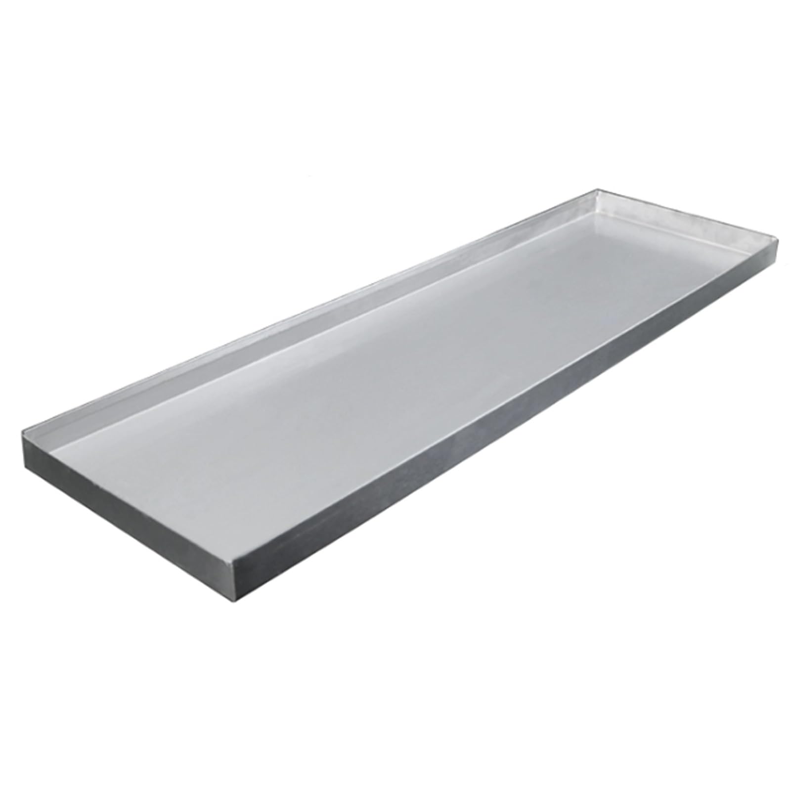 Ölauffangwanne, Edelstahl-Auffangwanne, Hundekäfig Wanne, Auslaufsichere Blumentopf-Wasserauffangwanne, für Waschmaschine, Mini-Kühlschrank, Klimaanlage(Silver,60x20x2cm/24x8x0.8in)