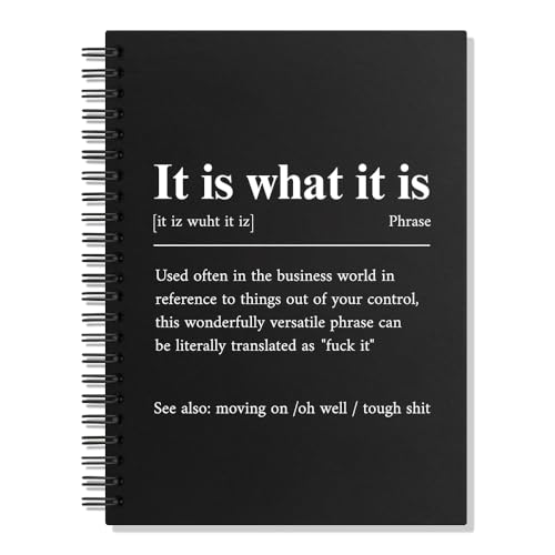 Cahier à spirale humoristique It Is What It Is pour célébrer un nouvel emploi