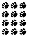 Teacher Created Resources Mini Accents, Black Paw Prints (5118)