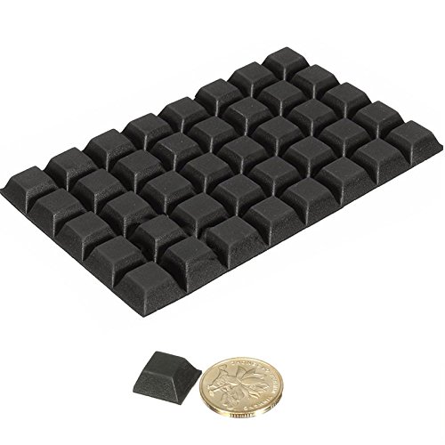 Kicode 40 pcs Auto-adhésif, autocollant Pieds en silicone Meubles de placard de porte de pare-chocs Tampon Tapis de tapis Noir antidérapant