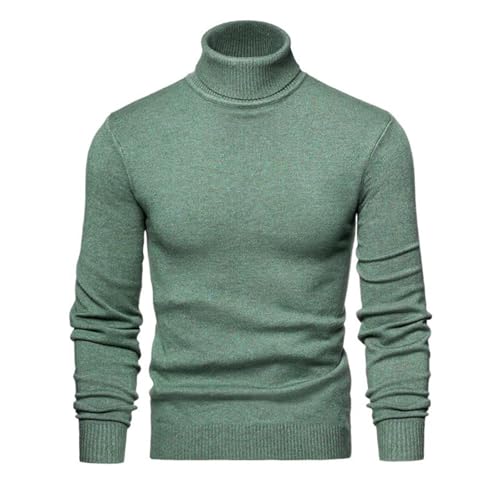 Men's Sweater Korean Style High Neck Knit Pullover Slim Fit Casual Long Sleeve Top for Men4