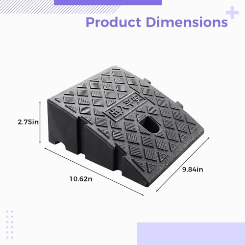 2 Rampas de Bordillo 9.8 x 10.6 x 2.8 in PVC miniatura 2