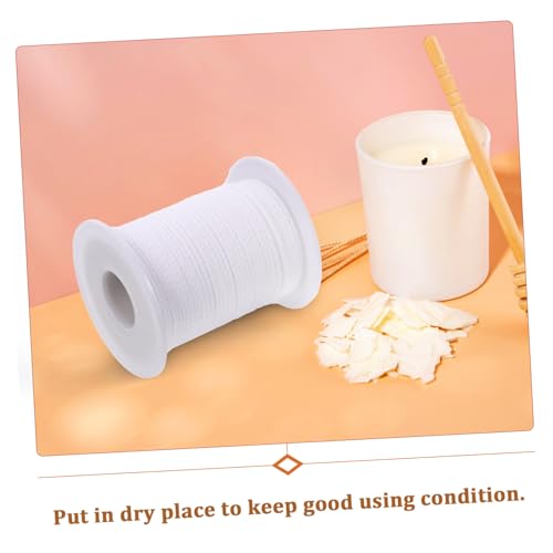 Tofficu set de 2 rollos de mechas de algodón para velas miniatura 4