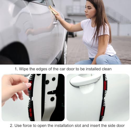 4 Stück Kantenschutz Autotür (21.5 X 2 cm), Nachts Reflektierend Auto Türkantenschutz, Kratzfest Türkantenschutz Aufkleber, Autotür Ecke Anti-Scratch Abdeckung Passend für die Meisten Autos