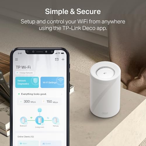 Image of TP-Link Deco 7 Pro BE17000 Tri-Band Wi-Fi 7 Whole Home Mesh System | 9-Stream, 10G RJ45 /SFP+ Combo | Multi-Gig Wired Backhaul | Up to 3,300 Sq.ft | HomeShield, MLO, 320 MHz | BE77 1-Pack Router
