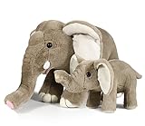 Ice King Bear Mom and Baby Stuffed Animals Set Zoo Wild Animals (Elephant)
