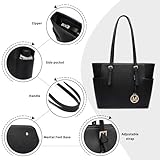Miss Lulu Damen Handtasche Groß Taschen Shopper Tasche für Schule Mode Schultertaschen Tote Bag für Arbeit Freizeit