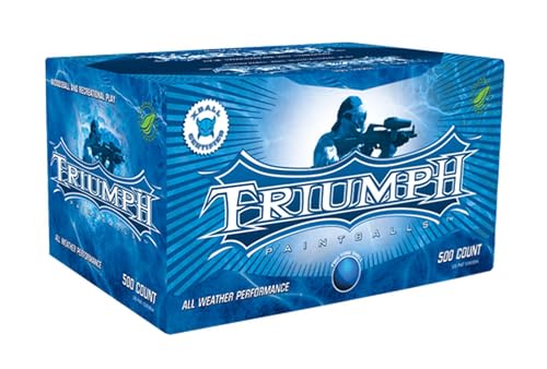 Xball Triumph 68 Caliber 500ct Paintballs Blue Fill and Shell
