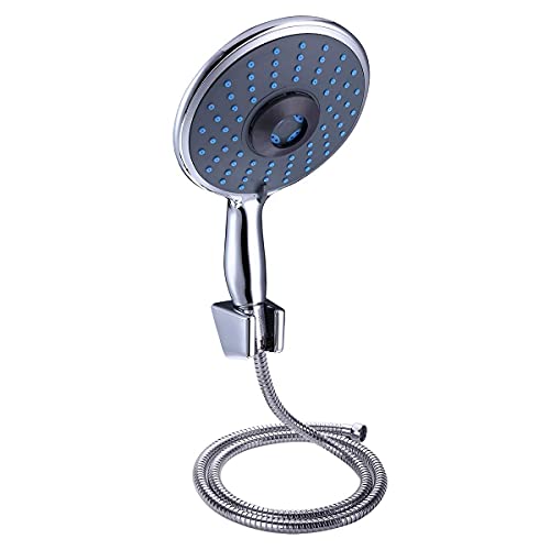 Grande pomme de douche avec tuyau design chrome éclatant