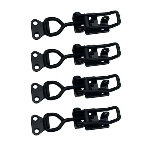 Juego de 4 cerraduras de metal de acero al carbono, pestillo de tensión, cerradura de palanca para puerta de armario, hebilla ajustable para armarios, puertas
