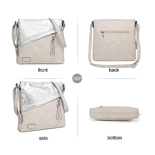 Medium Crossbody Bags for Women Trendy, Leather Cross Body Bag Purses and Travel Shoulder bag with Multi Pockets3