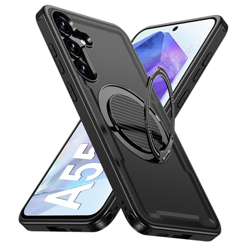 Coque Samsung A55 MagSafe antichoc avec anneau rotatif 360
