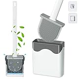 cepillo silicona conga 1090 🚽【Escobilla de baño con mango largo】: Juego de escobilla de inodoro con mango antideslizante mejorado, mango lo suficientemente largo del escobillas wc silicona plano asegura que no tengas que preocuparte de que tus manos puedan tocar el inodoro mientras lo utilizas, hace que la limpieza del inodoro sea más eficiente y fácil.