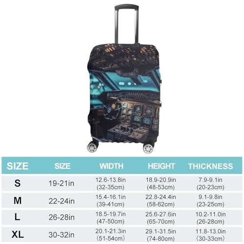 Airplane Luggage Cover, Washable Elastic Suitcase Cover Protector Fit 18-32 Inch Luggage2