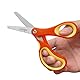 LIVINGO Kinderschere 12,7 cm für Links- und Rechtshänder, stumpfe Spitze für Sicherheit, inkl. Abdeckung, Farben: Orange, Gelb, Blau, aus Edelstahl, ideal für Basteln und Schule, langlebig und sicher.