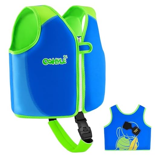 OSHYLE Kinder Schwimmweste - Jungen Mädchen Neopren Schwimmen Jacke Kleinkind Schwimmen Floating Neopren Schwimmweste für 1–9 Jahre (S(1-3), Blau)