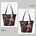 Musealia Skull Tote Bag For Women Floral Skull Shoulder Bags For Women Birthday Gifts Reusable Gothic Tote Bag Zippered Multipurpose Shopping Grocery Bag For Travel Work Sport Outdoors