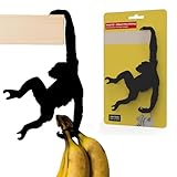 Artori Design Unique Banana Holder Balance Hook - Magic Hook for Hanging Plants Jackets Keys or Stylish Purse Hanger - Perfect for Kitchen Dorm Room Bedroom and Entryway for Home or Office (Chimp)