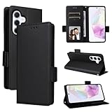 Nutmeg Galaxy A36 5G ケース 手帳型 Galaxy A36 5G カバー 財布型 ギャラクシー A36 5G スマホケース 携帯カバー カード収納 内蔵マグネット 高級PUレザー スタンド機能 耐衝撃 耐摩擦 360度保護 軽量 超薄型 人気 上質（ブラック）