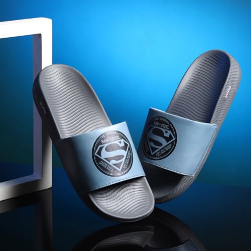 Image of YOHO Sliders for Men | Comfortable and Lightweight Slides | WB Cartoon & Comic Characters: Batman,Superman,Tom & Jerry,Rick & Morty,Big Bang Theory, Friends and Scooby Doo for Boys