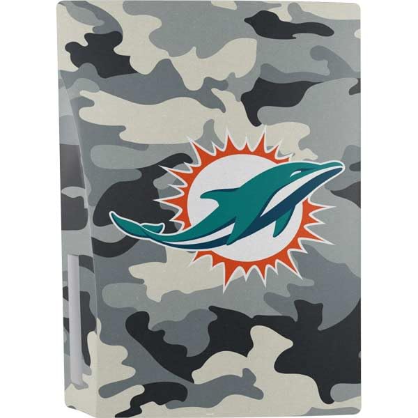 Skinit Decal Gaming Skin Compatible with PS5 Bundle - Officially Licensed NFL Miami Dolphins Camo Design