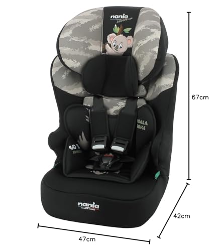 Nania Seggiolino auto Isofix Lima I-size 76-150 cm - Gruppo 1/2/3 da 9 a 36 kg, da 15 mesi a 12 anni, poggiatesta regolabile,rivestimento sfoderabile, fissaggio Isofix