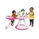 Bright Starts, Around We Go Tropic Coral 2-in-1 Spielstation & Lauflernwagen, Spieletisch mit Lichtern & Musik, 10 Aktivität Spielzeug, motorische Entwicklung, rosa, ab 6 Monaten