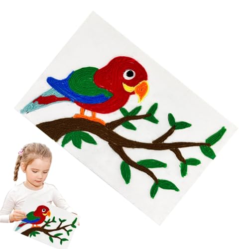 Kit de pintura infantil, artesanato de pintura infantil,Arte artesanal de pintura adesiva de fio par