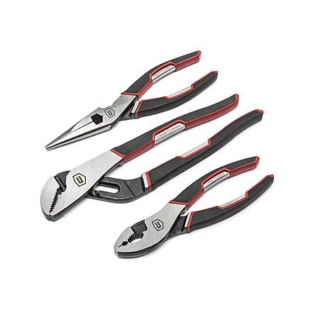 Craftsman 3 Piece Jumbo Pliers Set: Long Nose, Slip Joint, Arc Joint Tool Set - Comfort Grip And Power Multiplying Technology Help Weaker Hands Great