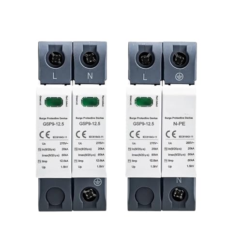 Parasurtenseur GSP9 T1+T2 50KA bloque les surtensions de foudre pour rail DIN