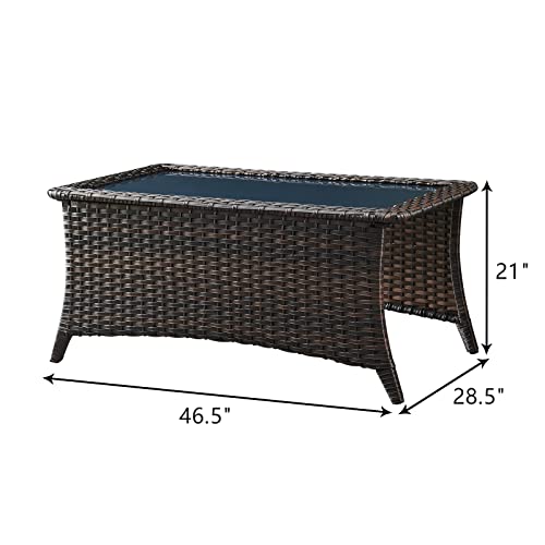 Rilyson Patio Tables Wicker Coffee Table