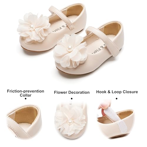 Image of Felix & Flora Toddler Flower Girl Dress Shoes - Girl Ballet Flats Party School Shoes Wedding