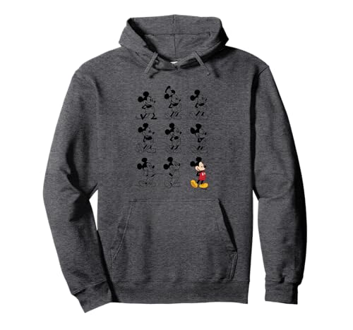Sweat Mickey Mouse Evolution à capuche pour adulte noir en coton