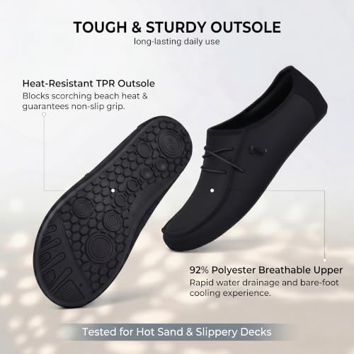 Image of JACKSHIBO Water Shoes for Women Men Quick-Dry Swim Shoes Beach Water Socks | Aqua, Swimming, Yoga, Surf, River, Lake, Kayak, Pool Socks, Cruise Essentials, Sport, Adult, Unisex, Cute, Barefoot, Vacation