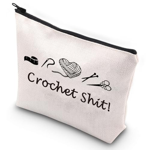Image of G2TUP Yarn Storage Bag Knitting Zipper Pouch for Crochet Beginners Knitting Lovers Crochet Sht (Knitting Zipper Pouch)