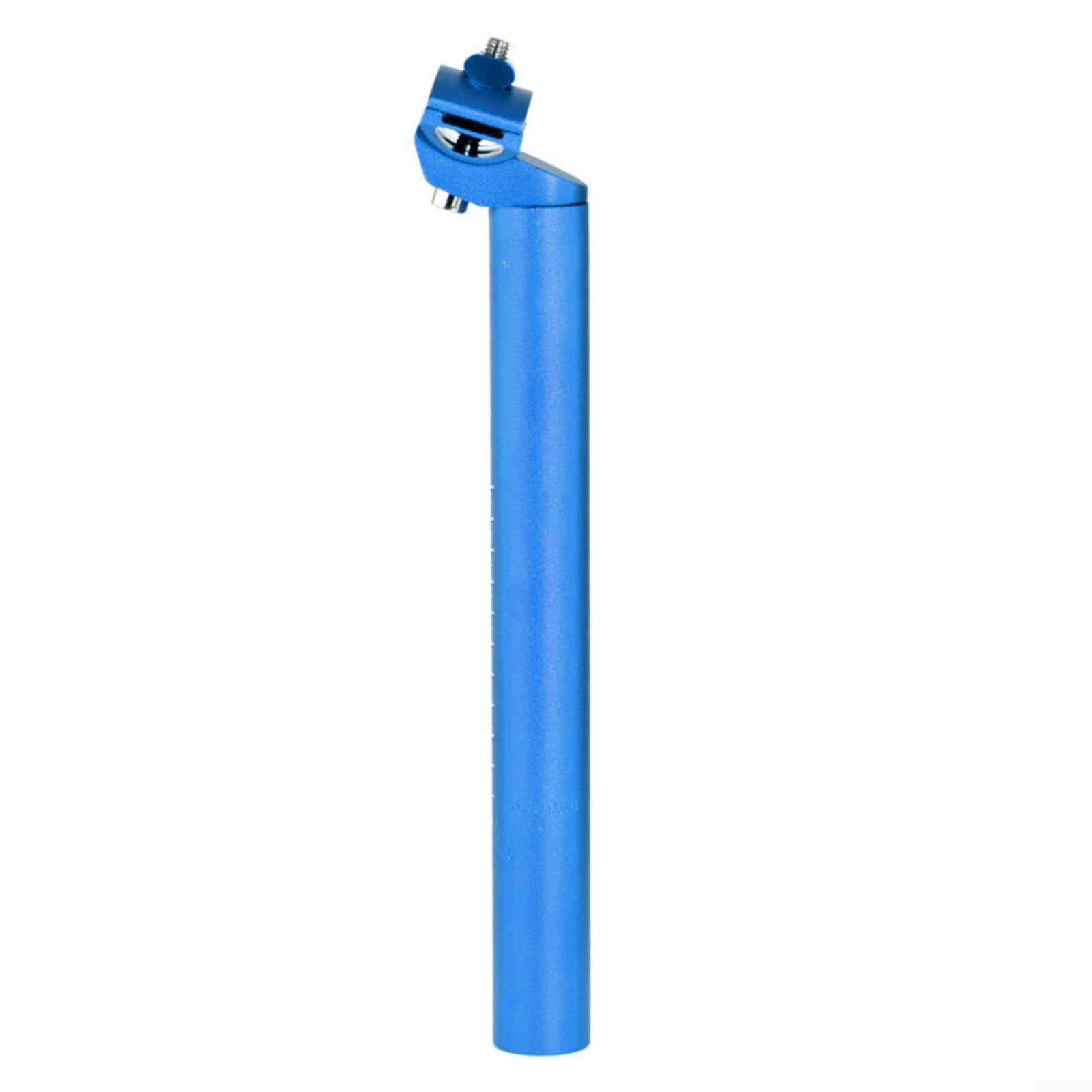 Tidgel Alloy 6061 Bike Seatpost 30.9/31.6mm x 300mm, Anti-Slip Double-Track for Mountain & Road Bikes, Short Tube (31.6 * 300mm blue)