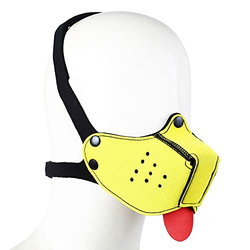 Mascara completa perro cosplay ajustable amarillo miniatura 2