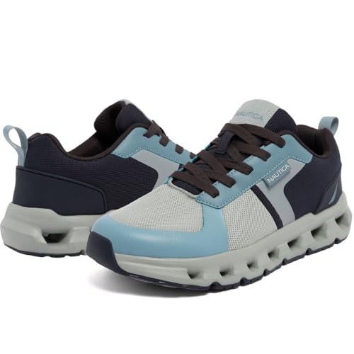 Image of Nautica Mens Running Sneakers Sport Fashion Lace-Up Athletic Soft Shoes for Gym Tennis Men - Cushioned, Breathable, Lightweight & Comfortable