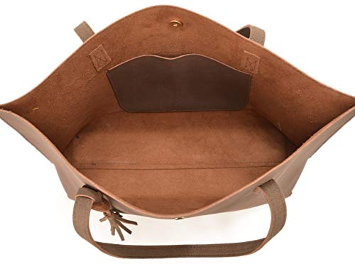 Nodykka Women Tote Bags Top Handle Satchel Handbags PU Faux Leather Tassel Shoulder Purse